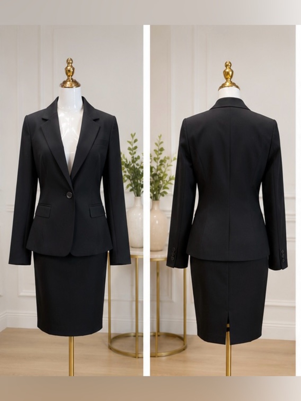 Women's Black Tailored Blazer - Elegant Professional Jacket